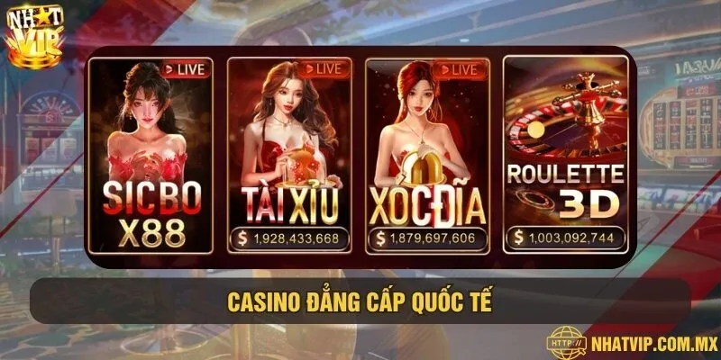 Không gian chơi casino live siêu chuyên nghiệp