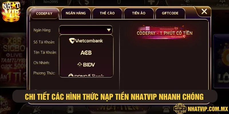 6 phương thức nạp tiền nhanh