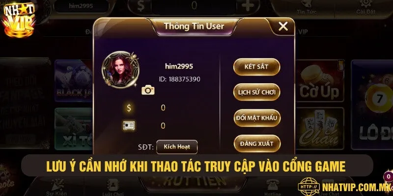 Một vài lưu ý khi truy cập